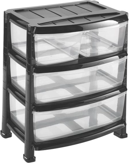 Estantería de plástico con 4 cajones Heidrun Professional 55 × 40 × 60,5 cm