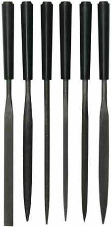 Limas de aguja STANLEY 150 mm, juego de 6 piezas