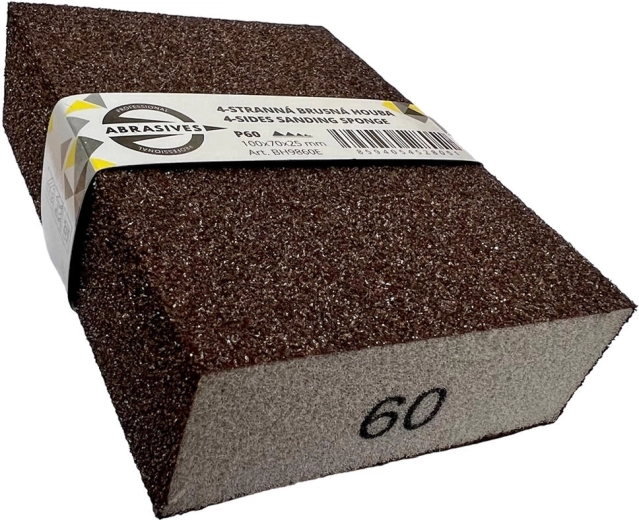 Esponja abrasiva de cuatro caras 100 × 70 × 25 mm, grano 40
