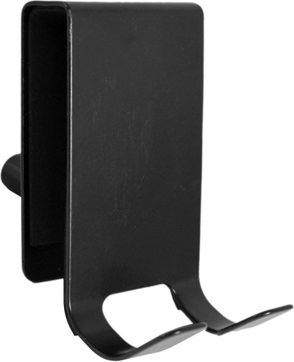 Gancho para puerta de ducha de acero inoxidable, negro, 8 × 4,5 × 1,5 cm