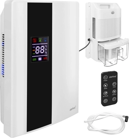 Deshumidificador de aire Zortiva 90 W con higrostato, temporizador y control remoto