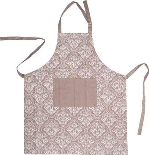 Delantal de cocina de algodón con bolsillo y lazos