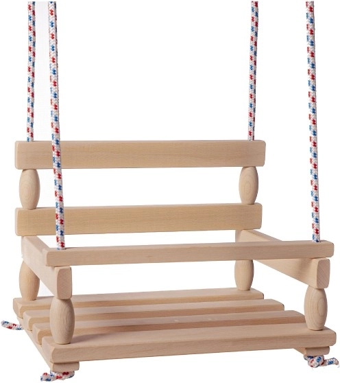 Columpio de madera para niños – Natural