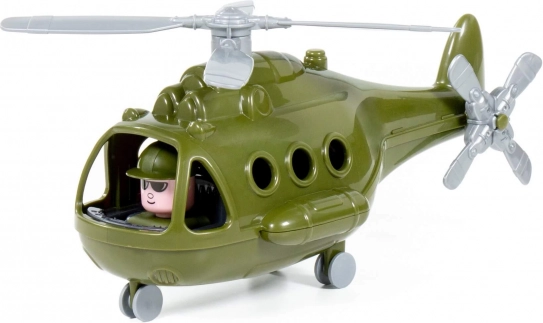 Helicóptero militar de plástico para niños 3+