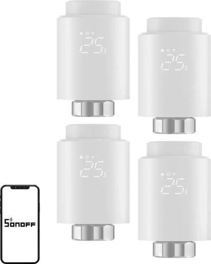 Cabezal termostático Sonoff ZigBee TRVZB (4 uds)