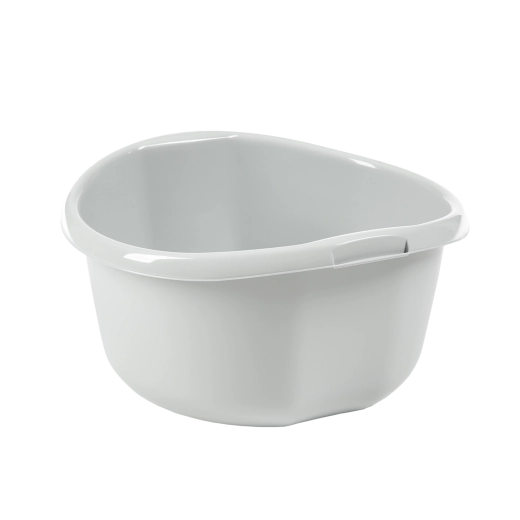 Cuenco de plástico 25 l gris claro con asas ergonómicas