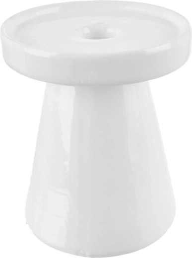 Candelero de porcelana blanco