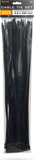 Bridas negras 450 × 4,6 mm, 100 uds.
