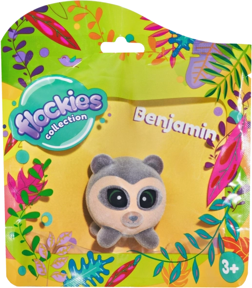 Flockies figura de peluche oso Benjamín 4 cm en bolsa