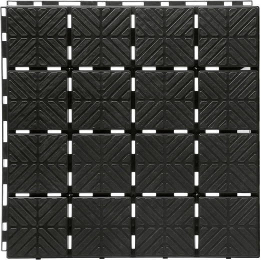 Baldosas encajables de jardín EASY SQUARE 40 × 40 cm, negras (9 uds., 1,5 m²)