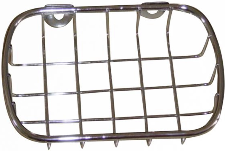 Jabonera de metal cromado 9,2 × 14 × 3 cm