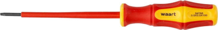 Destornillador plano aislado SL 3,0 × 100 mm para electricistas