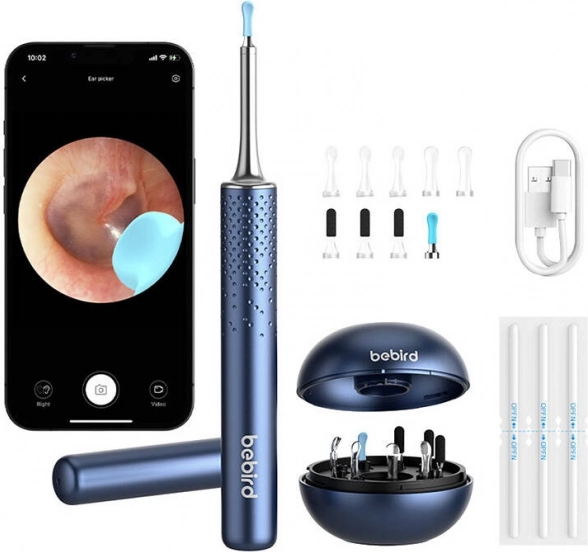 Otoscopio inteligente con cámara Bebird M9 S azul