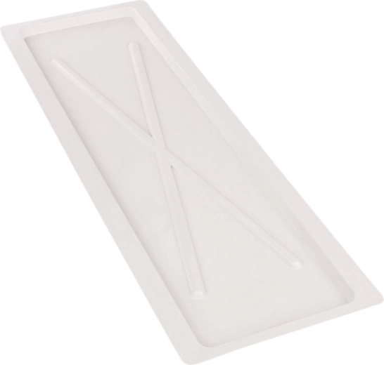 Bandeja escurridora blanca Metpol ancha 75 × 24,7 cm para escurridor de cocina de 80 cm