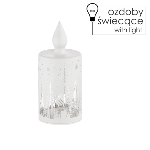 Vela LED blanca 7,5 × 17 cm