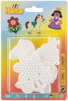 Plantillas para perlas termosellables Hama con forma de flor, caballo y princesa