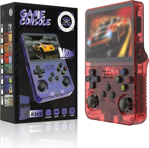 Consola portátil de videojuegos Renew Force R36S roja 64 GB