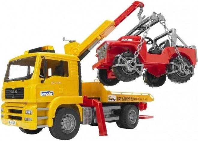Bruder camión de remolque MAN y Jeep todoterreno