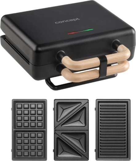 Sandwichera 3 en 1 Concept SV3091 negra