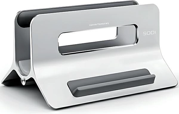 Soporte vertical gravitacional para portátil SODI SMS300, plateado