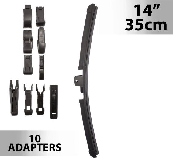Limpiaparabrisas Carguard de 35 cm con 10 adaptadores