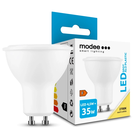 Bombilla LED GU10 4,5 W 400 lm blanco cálido