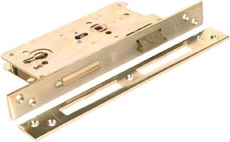 Cerradura de embutir para cilindro K131 90/99 para puerta derecha/izquierda, zinc blanco