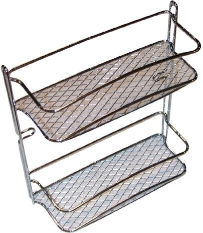 Estantería de baño STAR, 2 niveles, cromo, 23 × 10 × 26 cm