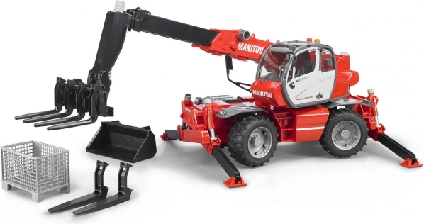 Bruder manipulador telescópico MANITOU MRT 2150 con accesorios 1:16
