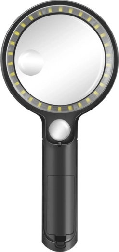 Lupa de mano con iluminación LED 5x/13x/20x