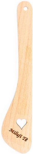 Espátula de madera TORO 30 cm con motivo "Te amo"
