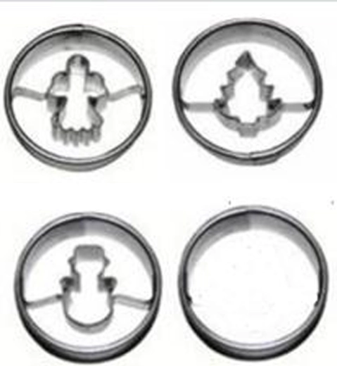 Cortadores para galletas TORO 4 cm – set navideño, 4 uds