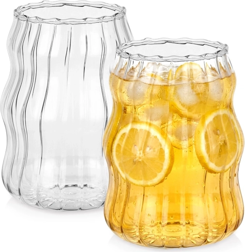 Vasos de vidrio de borosilicato 580 ml, set de 2 uds.