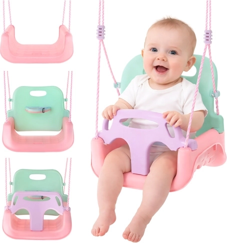 Columpio infantil 3 en 1 pastel Kruzzel