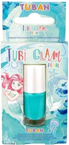 Tubi Glam esmalte de uñas perlado turquesa
