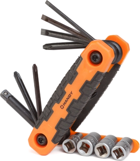 Set plegable de destornilladores y llaves de vaso 12 en 1