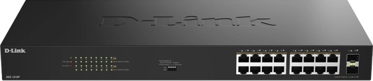 Switch PoE gigabit no gestionado D-Link DGS-1018P