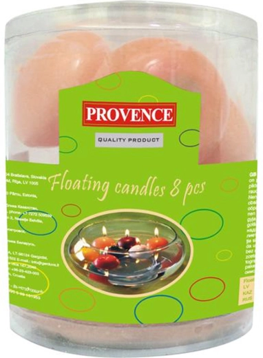 Velas flotantes color salmón 8 uds