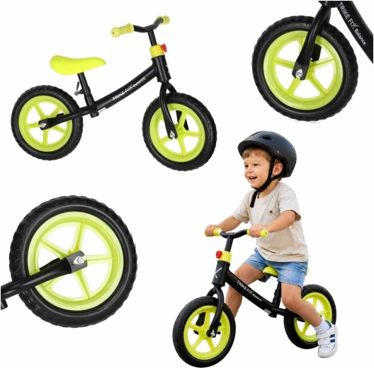 Bicicleta de equilibrio Trike Fix Balance negro-amarillo