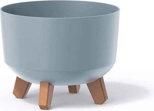 Maceta Gracia Standard 20 cm – cubierta de plástico gris claro para plantas