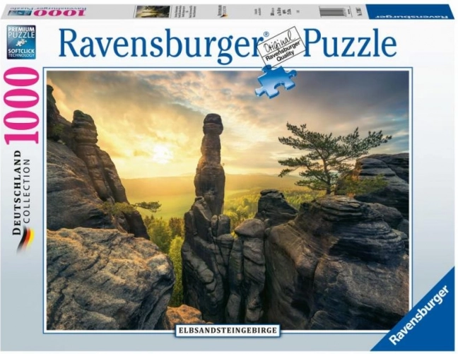 Puzzle Areniscas del Elba al amanecer 1000 piezas RAVENSBURGER