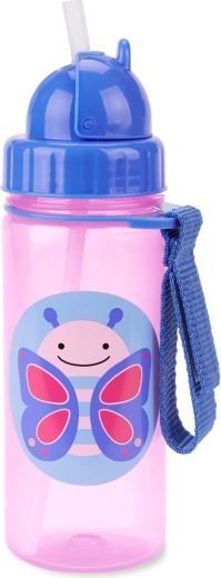 Vaso Skip Hop Zoo con pajita Mariposa 385 ml