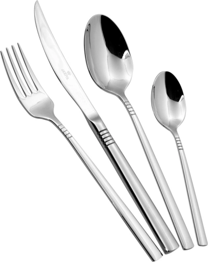Gerpol Apollo set de 24 cubiertos pulidos de acero inoxidable 18/10