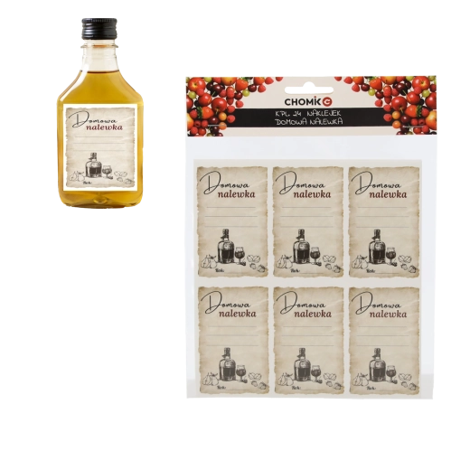 Juego de 24 etiquetas Domowa Nalewka para licores caseros 50 × 80 mm