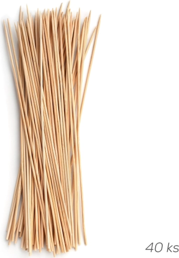 Brochetas afiladas para pinchos 27 cm 40 uds.