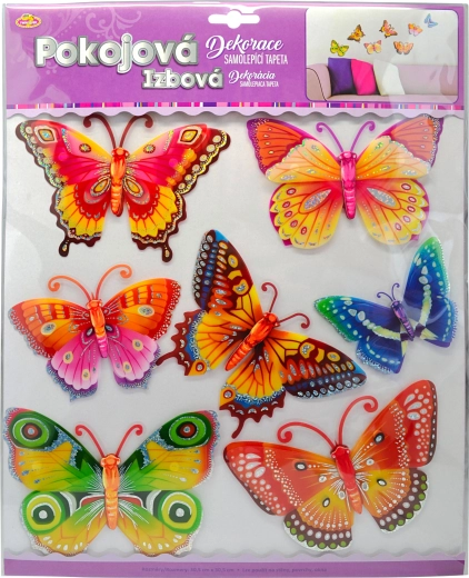 Pegatinas de pared con efecto 3D de mariposas, set de 12 uds
