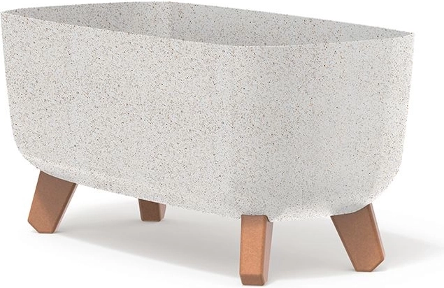Maceta Gracia Case Eco Wood 39 cm blanca