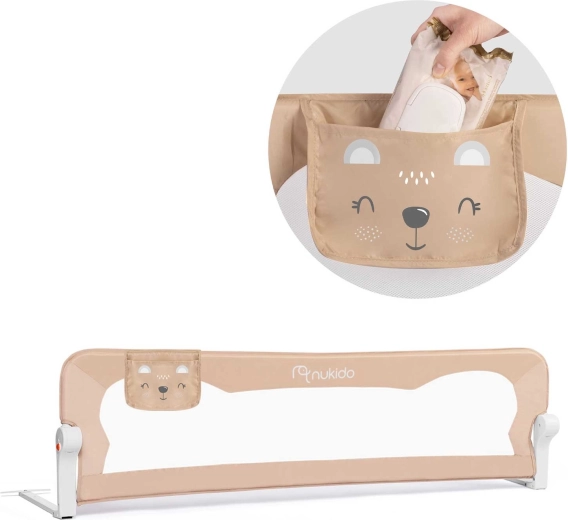 Barrera de seguridad para cama NUKIDO 150 × 42 × 35 cm beige
