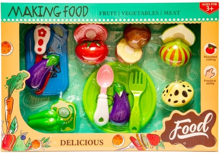 Set de verduras para cortar con accesorios - 1 pieza