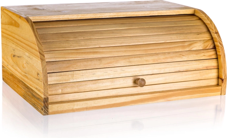 Panera de madera de pino 40 × 27,5 × 16,5 cm, clara